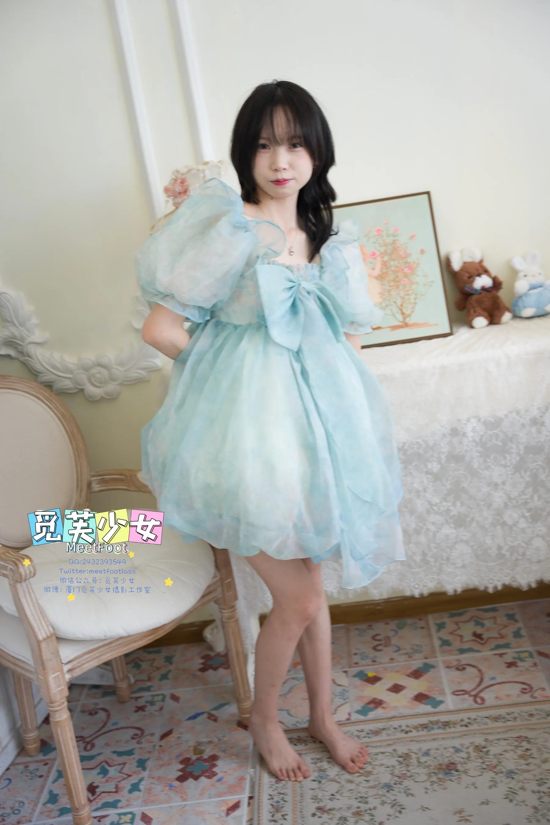 觅芙少女 NO.033 小婉-一袭蓝色纱裙构筑今晚浪漫的梦境-PIC [249P]插图